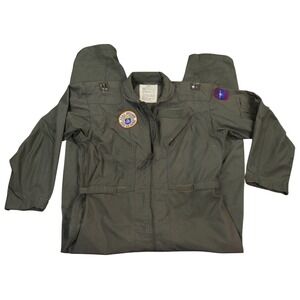 VTG USAF Coveralls Flyers Summer FR‎ 46L Captain Bars CAP Patches Flight Suit